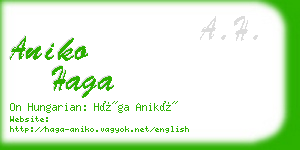 aniko haga business card